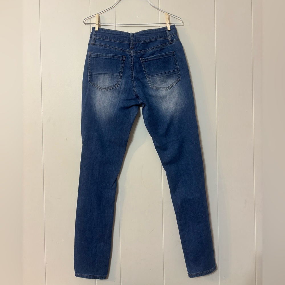 Refuge Blue Ripped Skinny Jeans - Picture 2 of 3